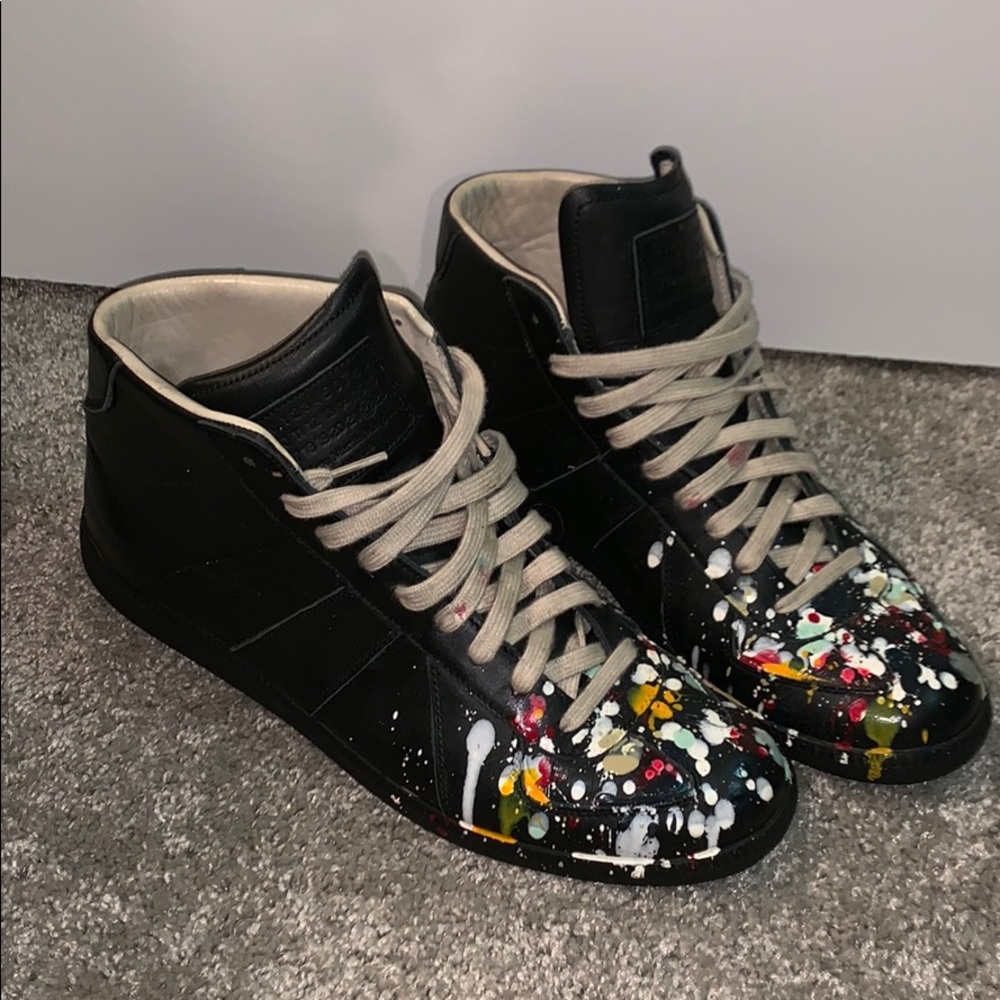 Maison Martin Margiela High Top Paint Drop Replica